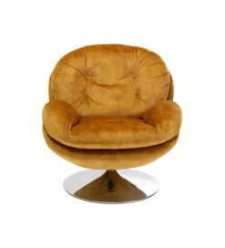 KARE Fotel COSY 86 cm bursztynowy