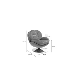 KARE Fotel COSY 86 cm bursztynowy