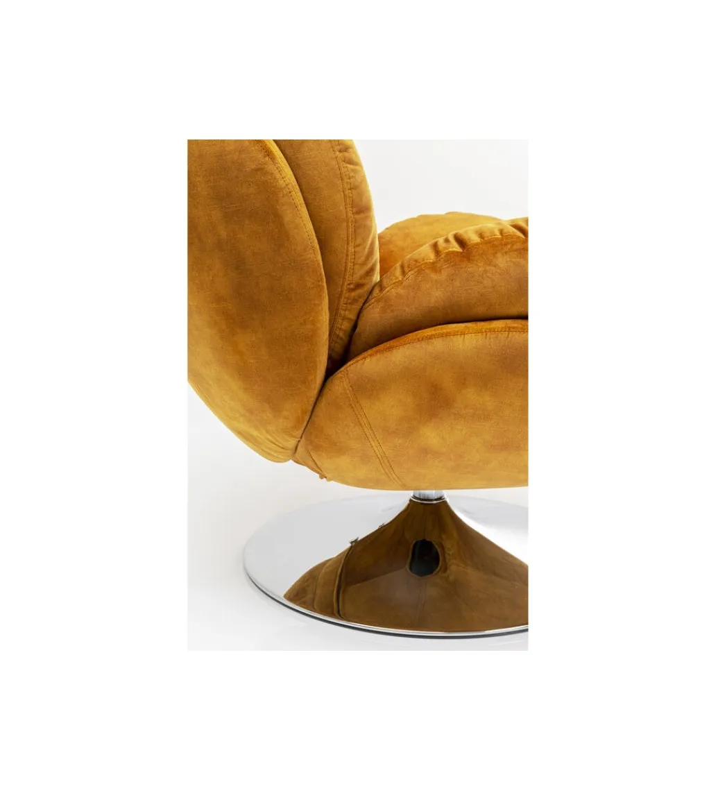 KARE Fotel COSY 86 cm bursztynowy