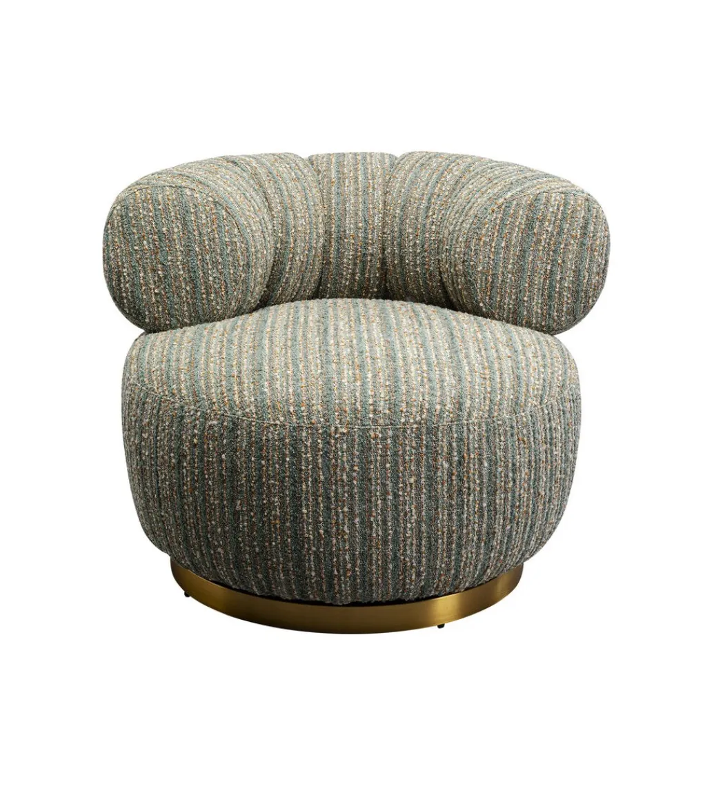KARE Fotel COUTURE STRIPES 70 cm niebieski