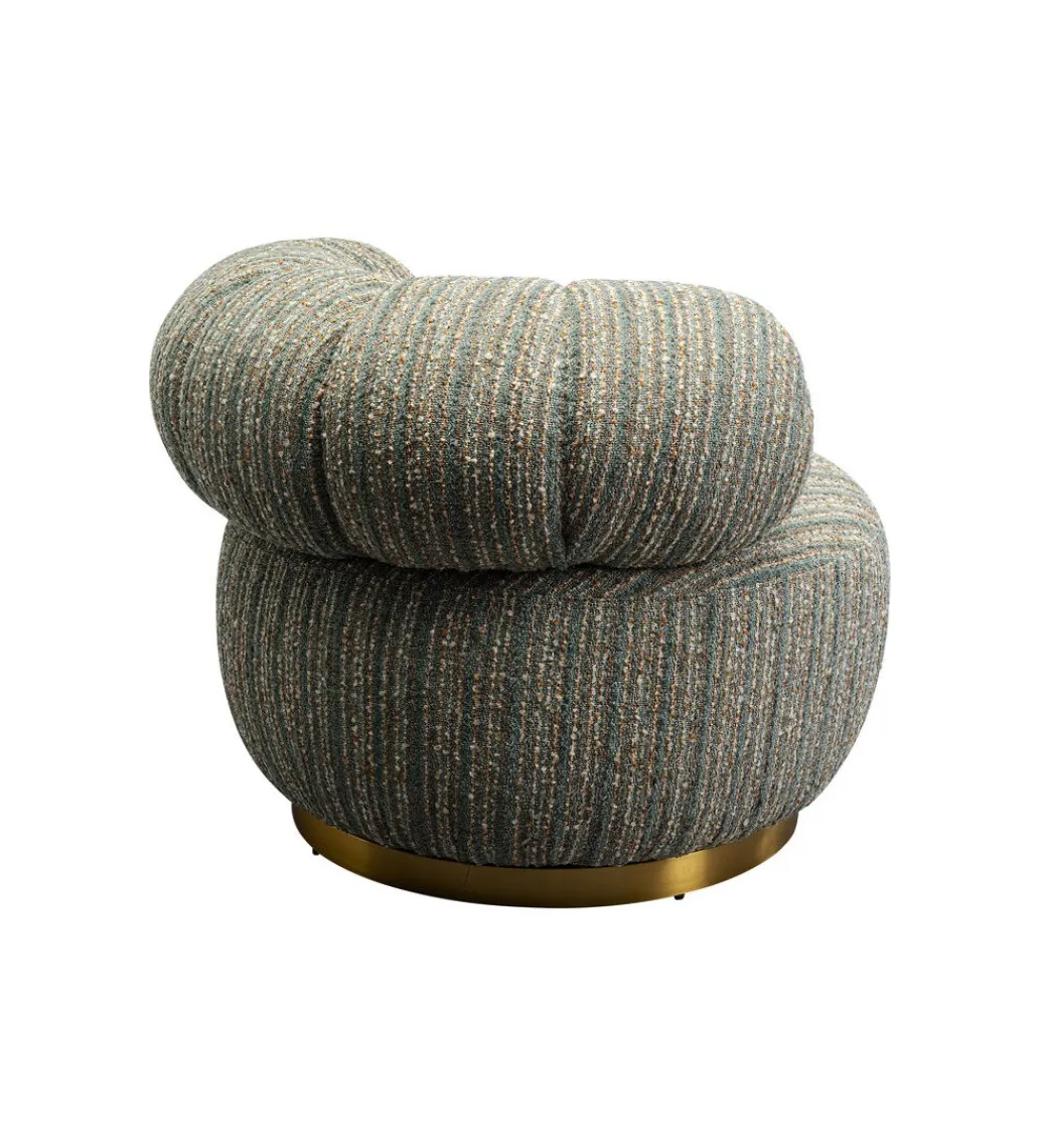 KARE Fotel COUTURE STRIPES 70 cm niebieski