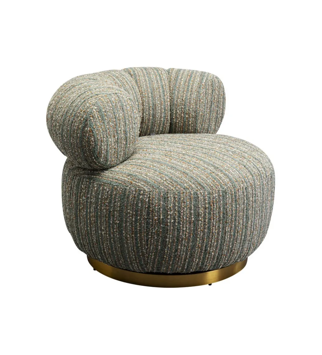 KARE Fotel COUTURE STRIPES 70 cm niebieski