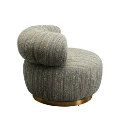 KARE Fotel COUTURE STRIPES 70 cm niebieski