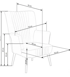 Halmar Fotel DELGADO musztardowy