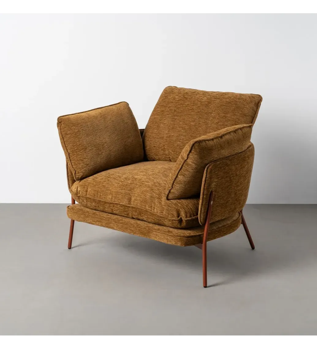 Zona-Design Fotel DEREKU 95 cm jasnobrązowy