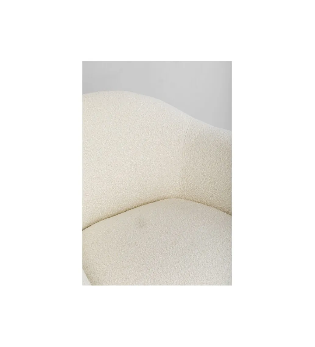 KARE Fotel Dreamy Bouclé 110 cm kremowy