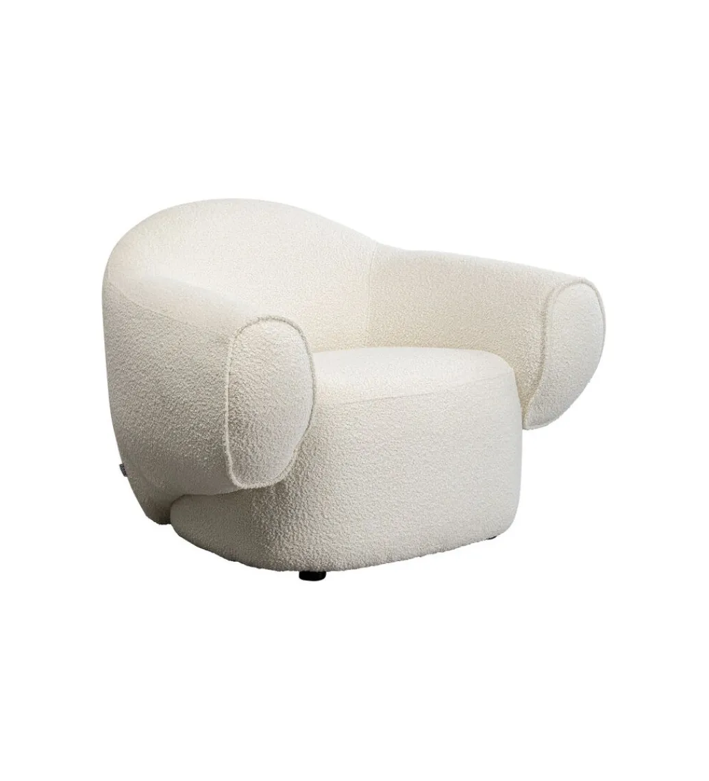 KARE Fotel Dreamy Bouclé 110 cm kremowy