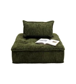 KARE Fotel ELEMENT PORTOFINO 106 cm ciemnozielony