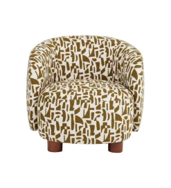 Zona-Design Fotel ESTAMPADO 62 cm kremowa ochra