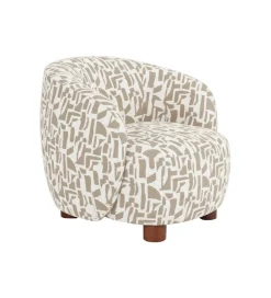 Zona-Design Fotel ESTAMPADO 62 cm kremowo beżowy