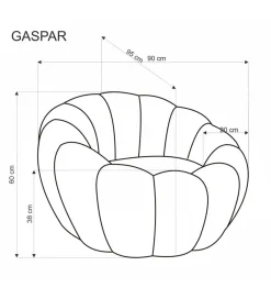 Halmar Fotel GASPAR Bouclé kremowy
