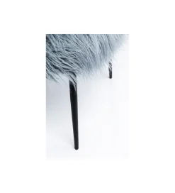 KARE Fotel Hairy niebieski