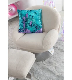 J-Line Fotel i podnóżek LOUNGERI 83 cm kremowe