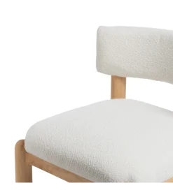 Zona-Design Fotel KAPI drewno kauczuk biały