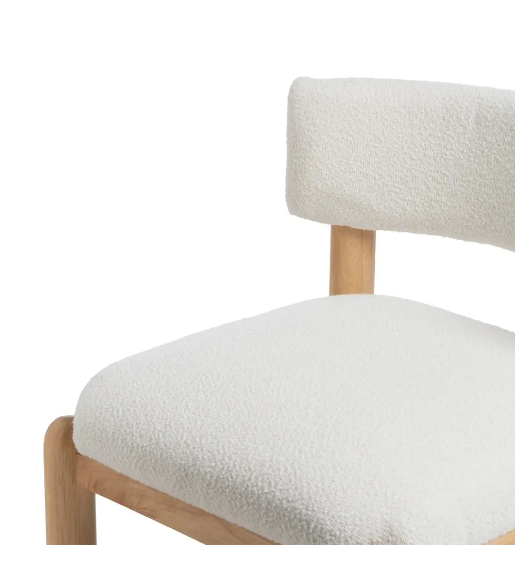 Zona-Design Fotel KAPI drewno kauczuk biały