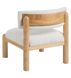 Zona-Design Fotel KAPI drewno kauczuk biały
