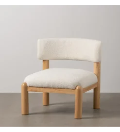 Zona-Design Fotel KAPI drewno kauczuk biały