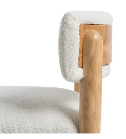 Zona-Design Fotel KAPI drewno kauczuk biały