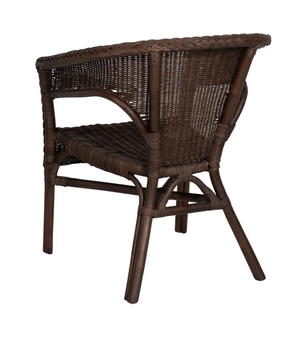 Zona-Design Fotel KERRI ratan ciemny brąz