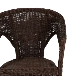 Zona-Design Fotel KERRI ratan ciemny brąz