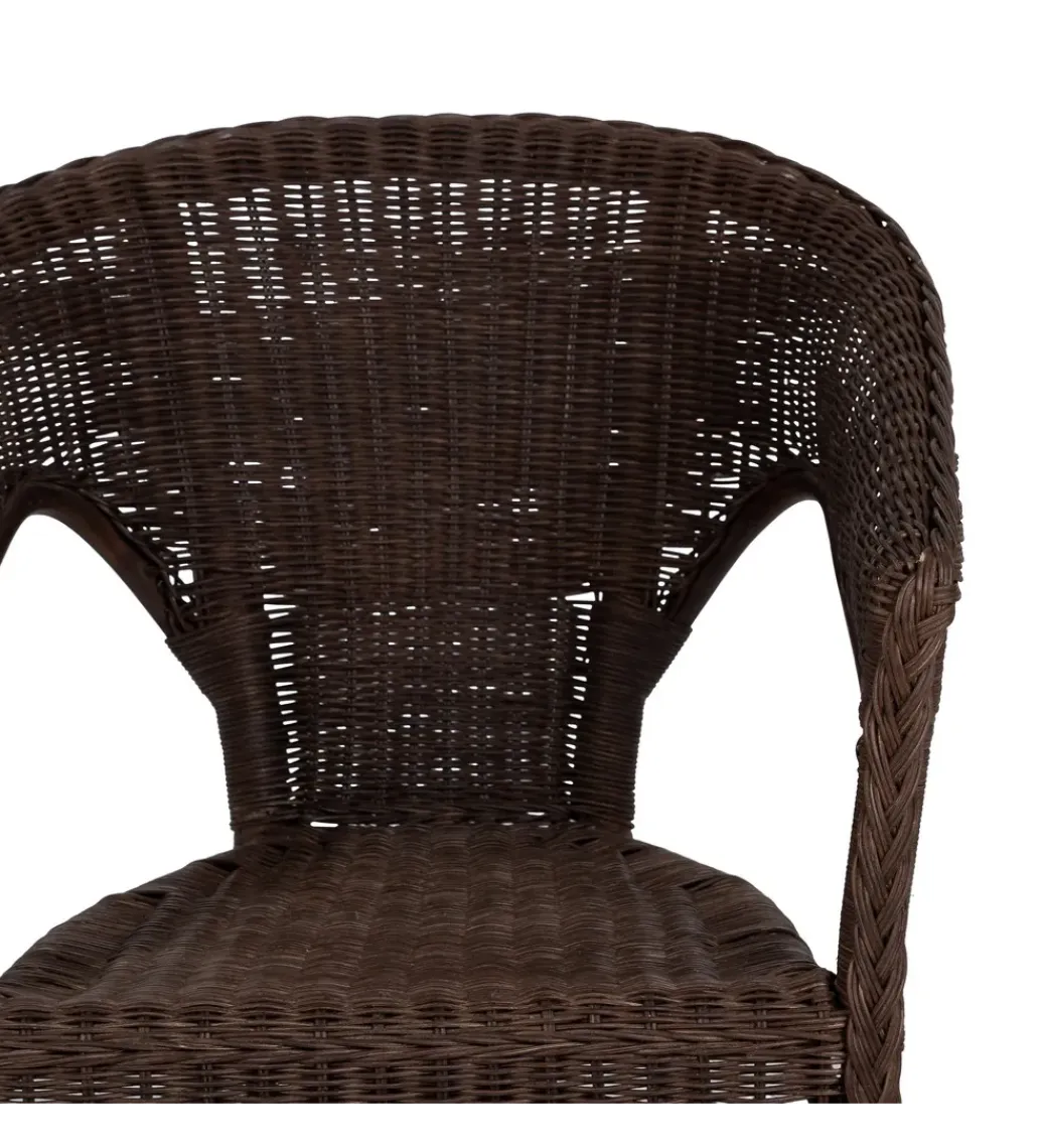 Zona-Design Fotel KERRI ratan ciemny brąz