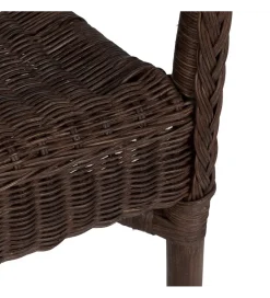 Zona-Design Fotel KERRI ratan ciemny brąz