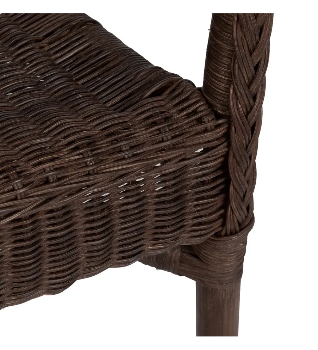 Zona-Design Fotel KERRI ratan ciemny brąz