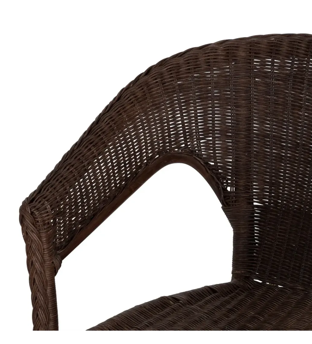 Zona-Design Fotel KERRI ratan ciemny brąz