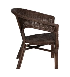 Zona-Design Fotel KERRI ratan ciemny brąz