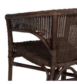 Zona-Design Fotel KERRI ratan ciemny brąz