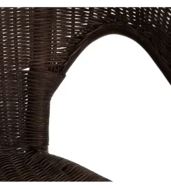 Zona-Design Fotel KERRI ratan ciemny brąz