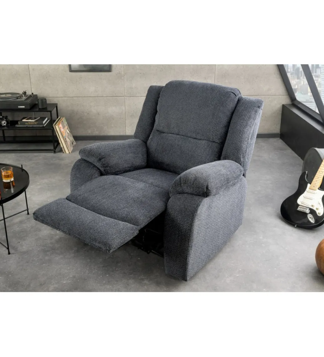 Invicta Interior Fotel kinowy HOLLYWOOD ciemny szary