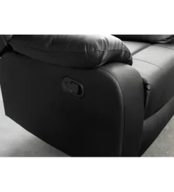 Invicta Interior Fotel kinowy HOLLYWOOD skórzany czarny