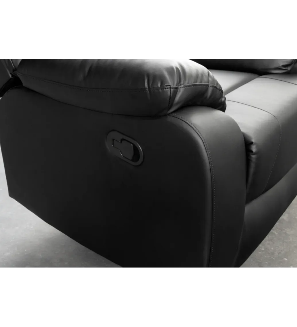 Invicta Interior Fotel kinowy HOLLYWOOD skórzany czarny