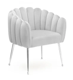 Helvetia Fotel LILI 75 cm srebrny kolor nóg