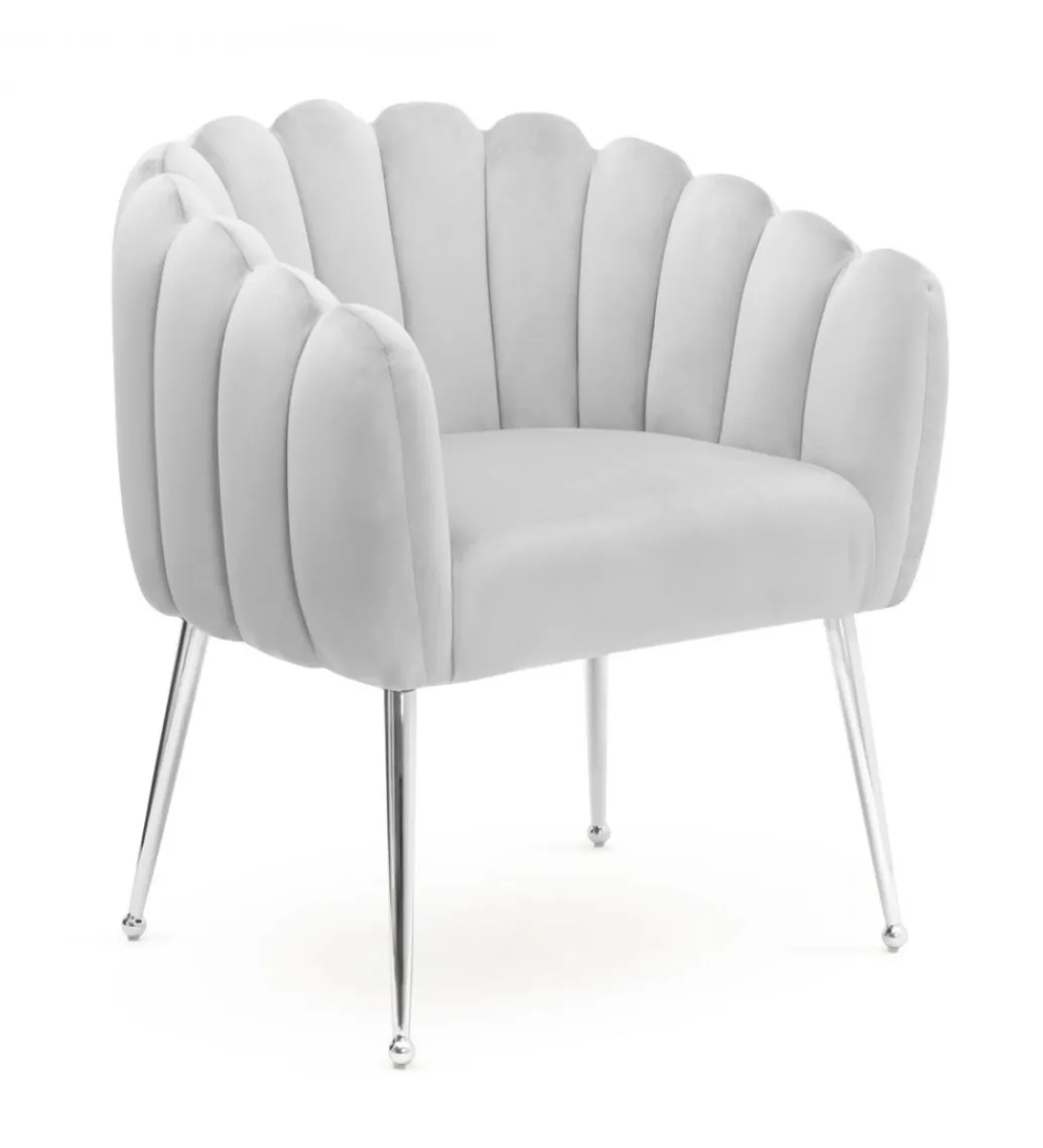 Helvetia Fotel LILI 75 cm srebrny kolor nóg