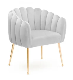Helvetia Fotel LILI 75 cm złoty kolor nóg