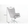 Invicta Interior Fotel Lounger 110 Cm- 110 Cm Szary Aksamit