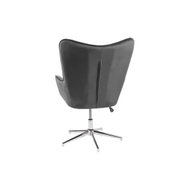 Invicta Interior Fotel Lounger 110 Cm- 110 Cm Szary Aksamit