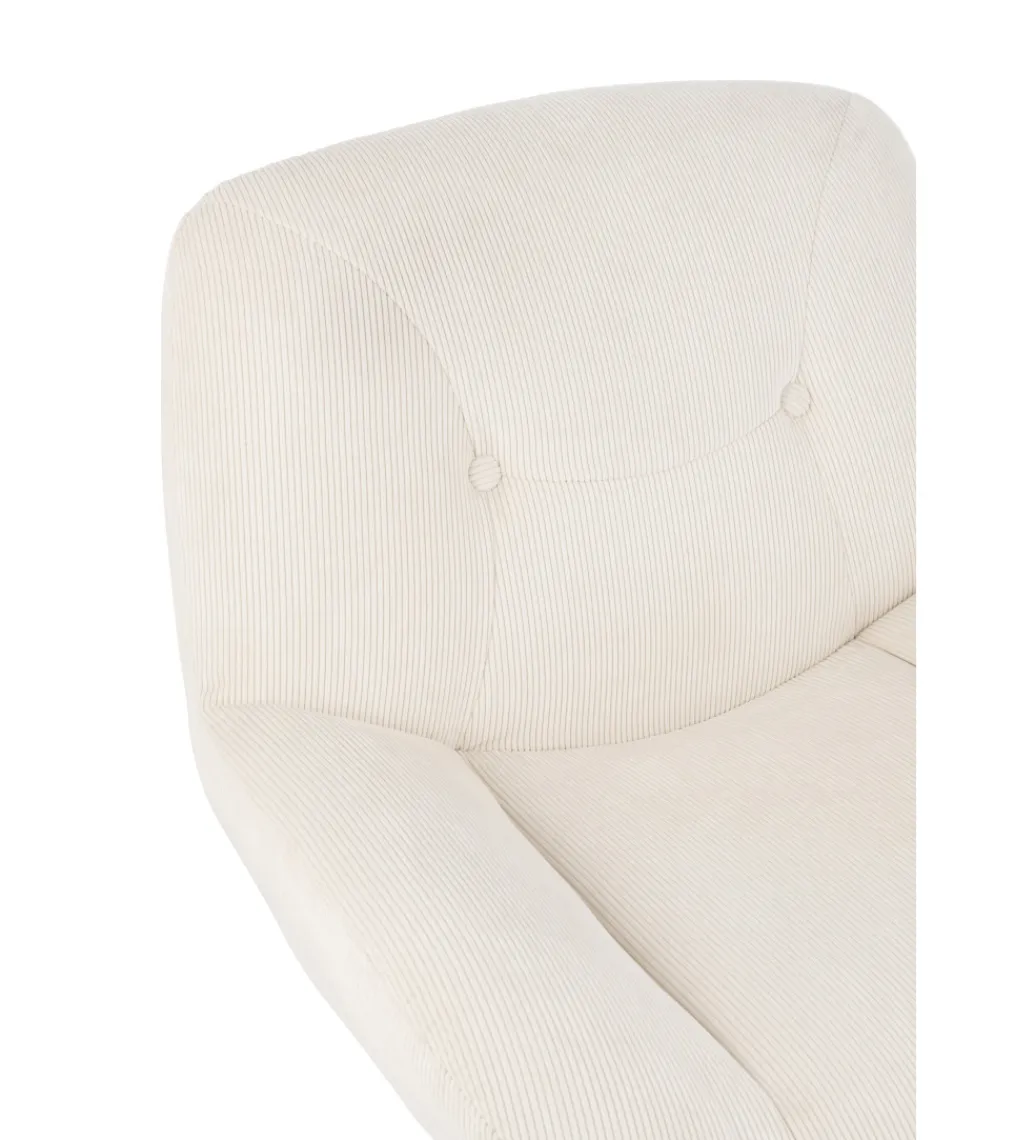 J-Line Fotel LOUNGERI 79 cm kremowe