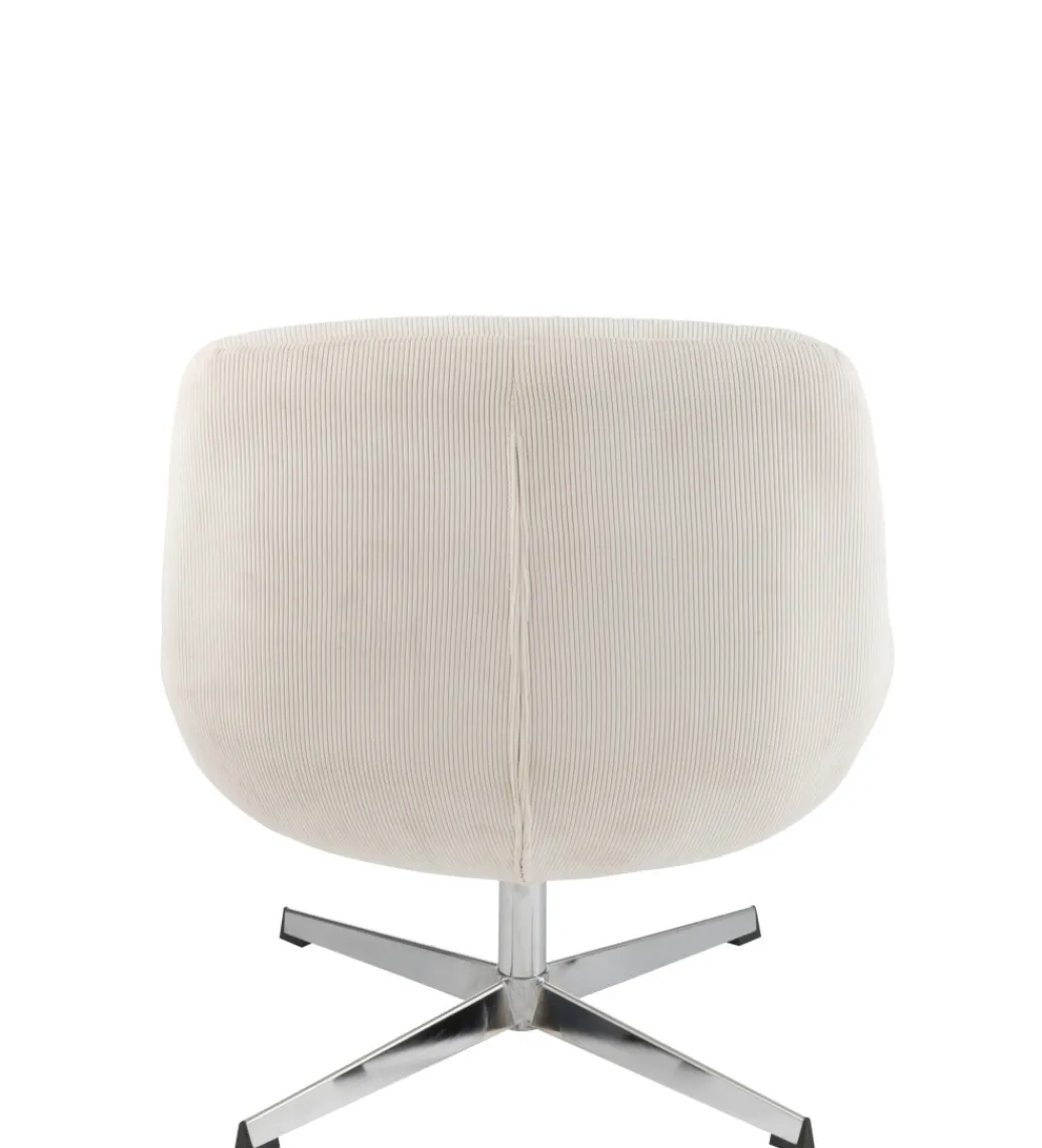 J-Line Fotel LOUNGERI 79 cm kremowe