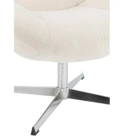 J-Line Fotel LOUNGERI 79 cm kremowe
