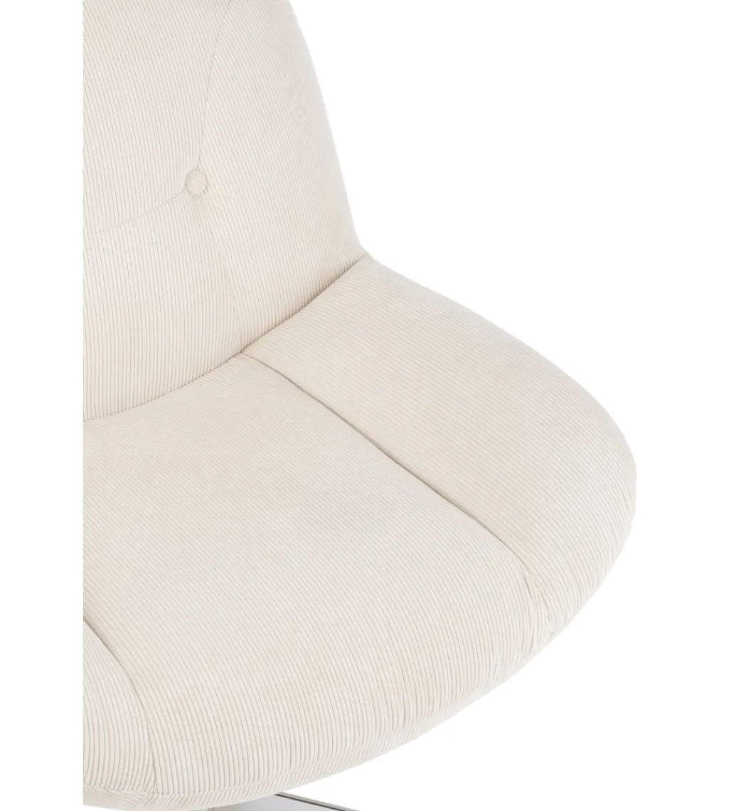 J-Line Fotel LOUNGERI 79 cm kremowe