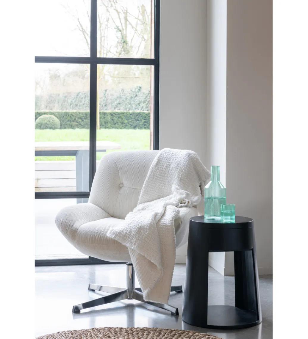 J-Line Fotel LOUNGERI 79 cm kremowe