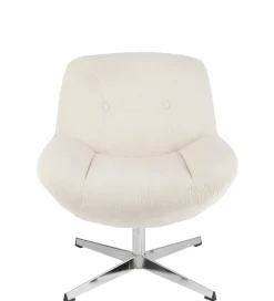 J-Line Fotel LOUNGERI 79 cm kremowe