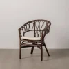 Zona-Design Fotel LULU ratan ciemny brąz