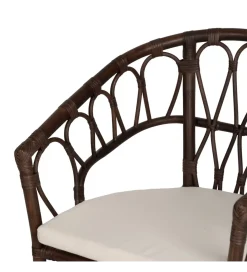 Zona-Design Fotel LULU ratan ciemny brąz