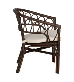 Zona-Design Fotel LULU ratan ciemny brąz