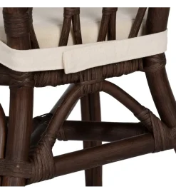 Zona-Design Fotel LULU ratan ciemny brąz