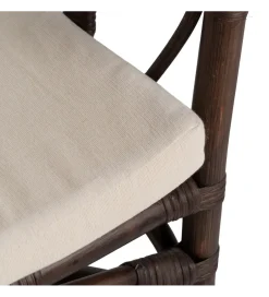 Zona-Design Fotel LULU ratan ciemny brąz